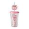 Style & Grace Bubble Boutique Travel Cup Gift Set 30ml Hand Lotion + 8ml Lip Gloss - Vanilla + Nail File + Drinking Cup With Straw
